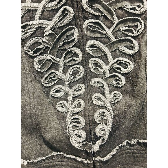 Anthropologie Nick & Mo Textured Lace Jacket Womens Size Small Zipper Closure - Picture 3 of 14